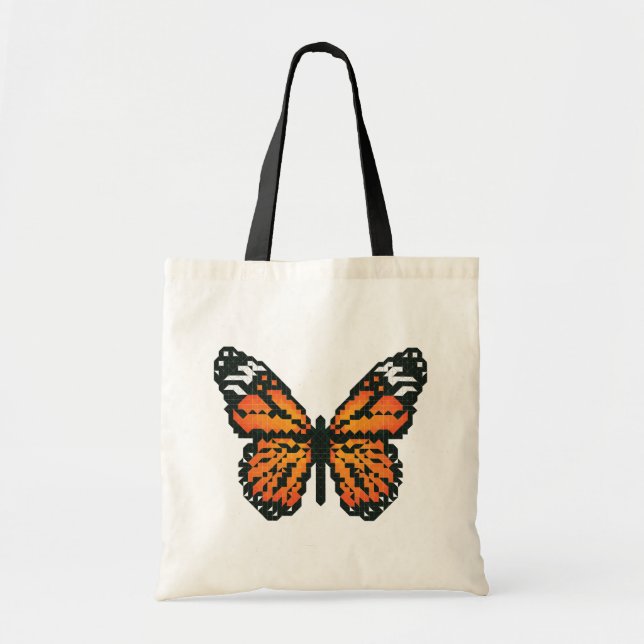 Bolso De Tela Mariposa monarca en polígono (Frente)