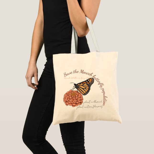 Bolso De Tela Mariposa Monarca Personalizable (Anverso (producto))