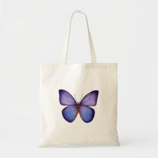 Bolso De Tela Mariposa Morada Elegante Acuarela