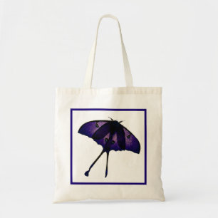 Bolso De Tela Mariposa morada en la foto natural del jardín de p