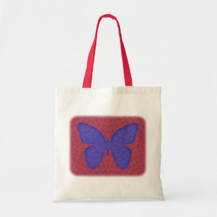 Bolso De Tela Mariposa morada y roja