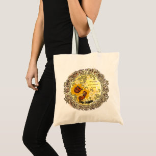 Bolso De Tela Mariposa personalizado de girasol Mamá Tote Bag