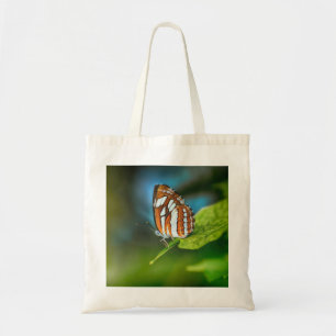 Bolso De Tela Mariposa rayada blanca y Naranja