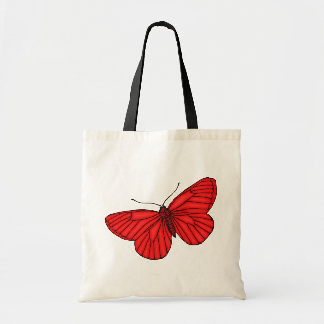 Bolso De Tela Mariposa roja (Frente)