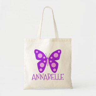 Bolso De Tela Mariposa rosada púrpura de los chicas conocidos d