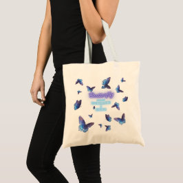 Bolso De Tela Mariposa Simboliza Transformación Crecimiento Índi