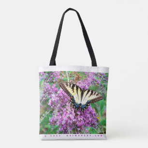 Bolso De Tela Mariposa Trasera de Tigre Amarillo