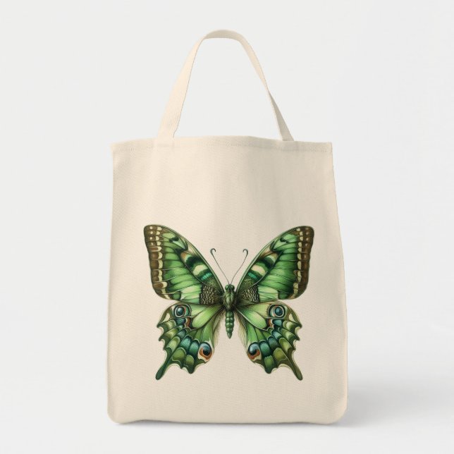 Bolso De Tela Mariposa verde (Frente)