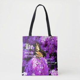 Bolso De Tela Mariposa y Phlox, eclesiastes 3:11