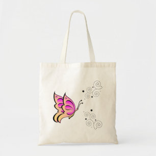 Bolso De Tela Mariposa y remolinos