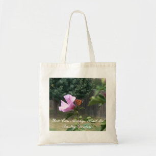Bolso De Tela Mariposa y Rosa de Sharon Tote Bag
