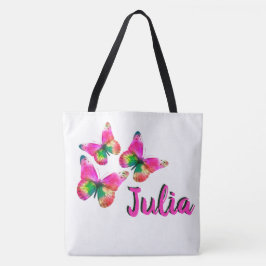 Bolso De Tela Mariposas