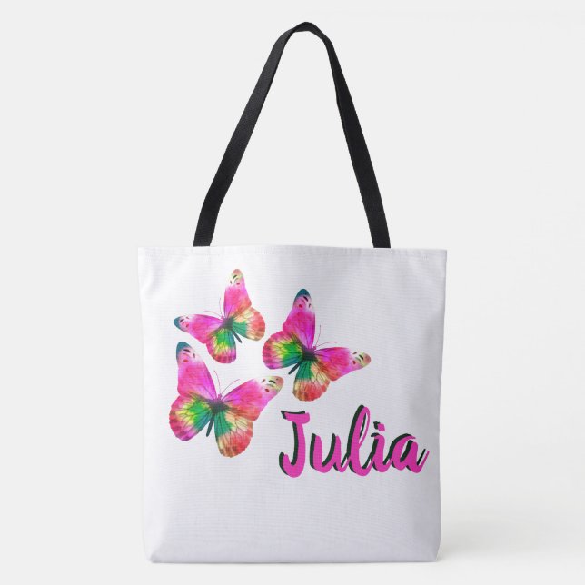 Bolso De Tela Mariposas (Anverso)