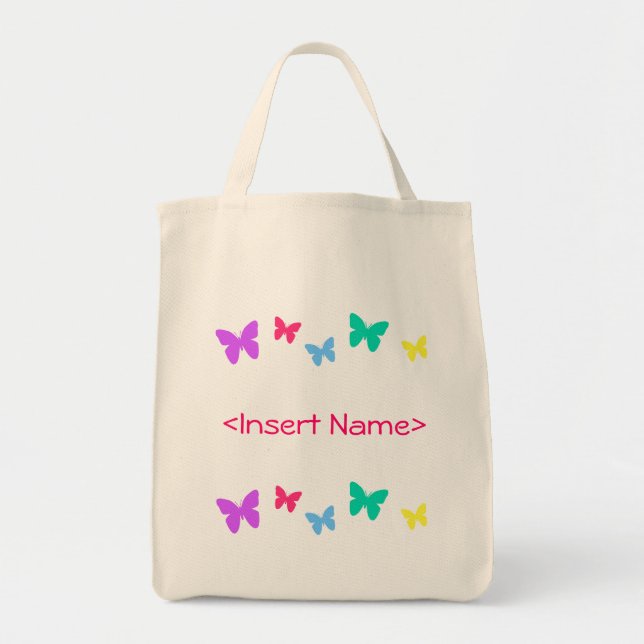 Bolso De Tela Mariposas (Frente)