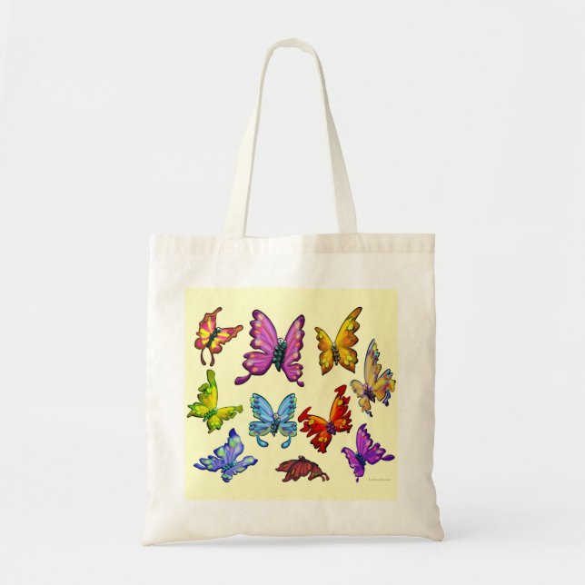 Bolso De Tela Mariposas (Frente)