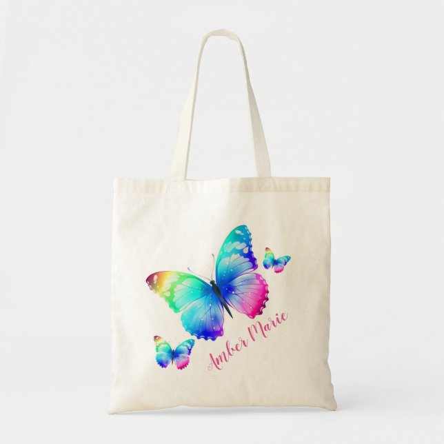 Bolso De Tela Mariposas (Frente)