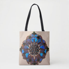 Bolso De Tela Mariposas azules