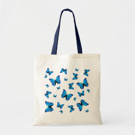 Bolso De Tela Mariposas azules