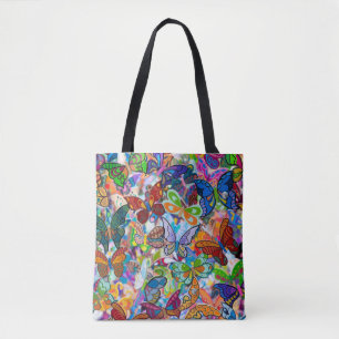 Bolso De Tela mariposas coloreadas impresionantes