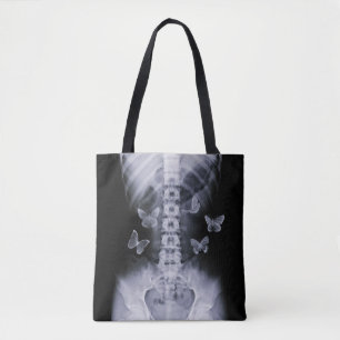 Bolso De Tela Mariposas conceptuales de la radiografía