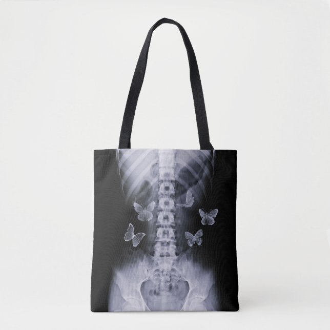 Bolso De Tela Mariposas conceptuales de la radiografía (Anverso)