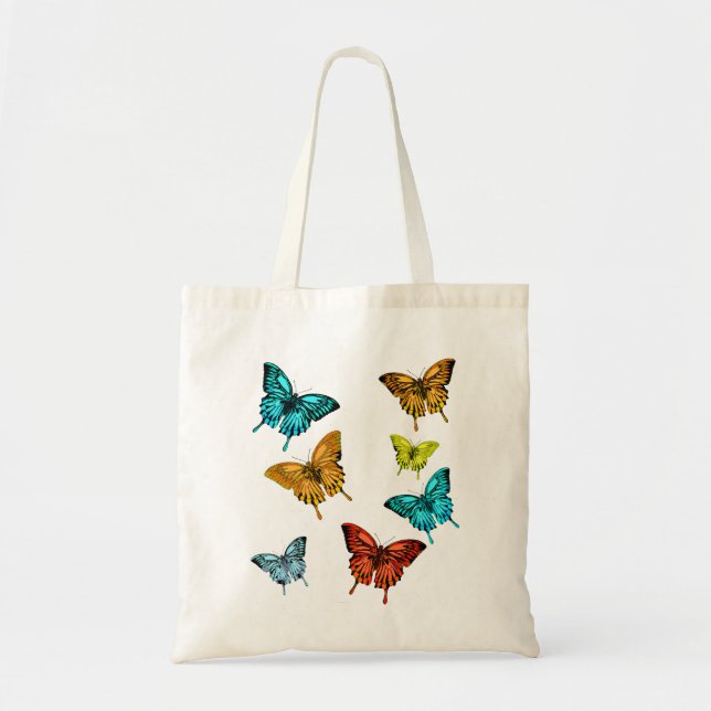 Bolso De Tela Mariposas de arte BUTTERFLY (Frente)