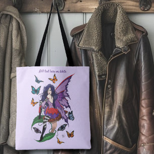 Bolso De Tela Mariposas de hongos morados