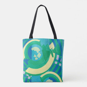 Bolso De Tela Mariposas de Jardín Pochoir Jazz Art Déco Vintage