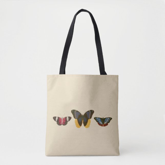 Bolso De Tela Mariposas de ntage (Anverso)