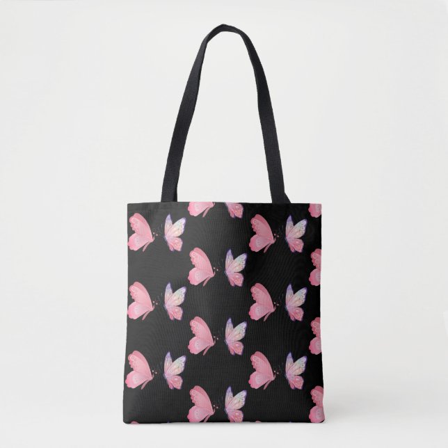 Bolso De Tela Mariposas de Pareja  (Anverso)