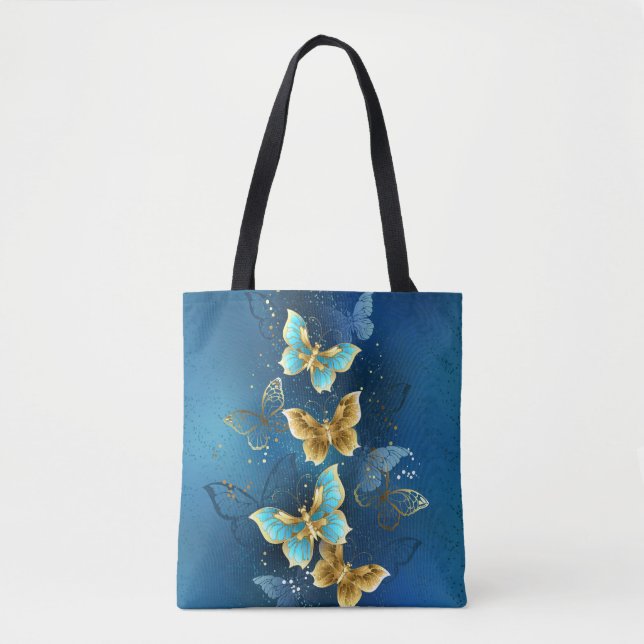 Bolso De Tela Mariposas doradas (Anverso)