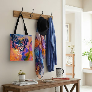 Bolso De Tela Mariposas Está bien