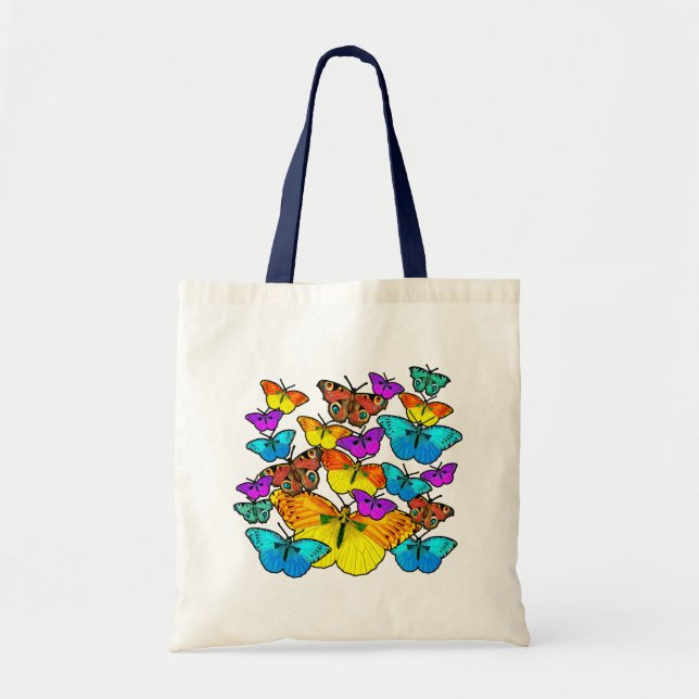 Bolso De Tela ¡Mariposas! ¡Mariposas! (Frente)