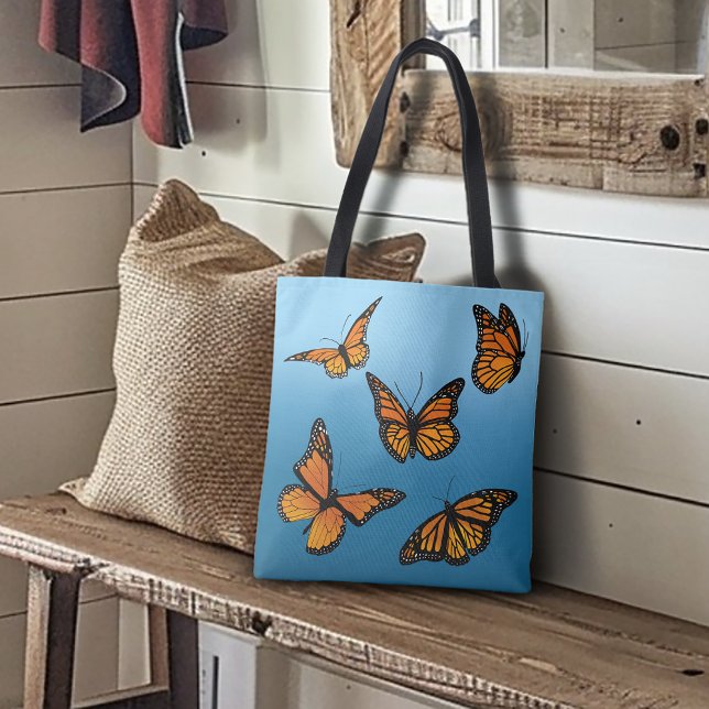 Bolso De Tela Mariposas monarca azul Ombre (Subido por el creador)