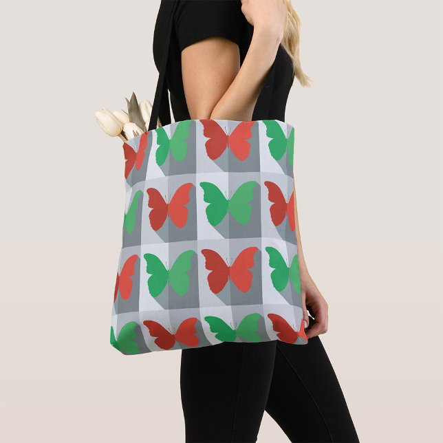 Bolso De Tela Mariposas Rojas Y Verdes (Subido por el creador)