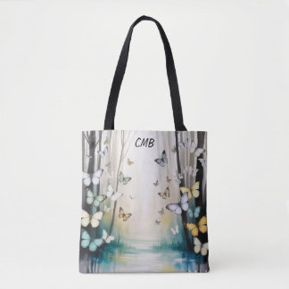 Bolso De Tela Mariposas Sutiles Personalizadas