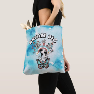 Bolso De Tela Mariposas y hongos Sueño Gran inspo positivo