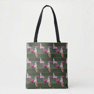 Bolso De Tela Mariposas y Zinnias