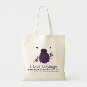 Bolso De Tela Mariquita Morada Caprichosa