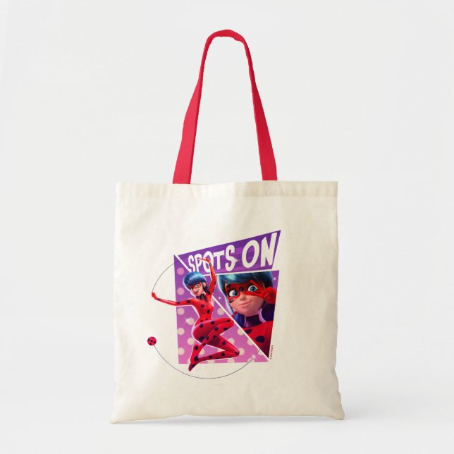 Bolso De Tela Mariquita | Spots On Purple Graphic (Frente)