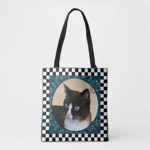 Bolso De Tela Mariquitas de observación del Gatito-Gato curioso