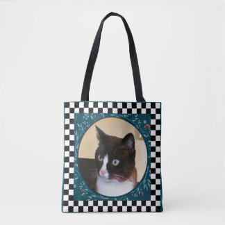 Bolso De Tela Mariquitas de observación del Gatito-Gato curioso
