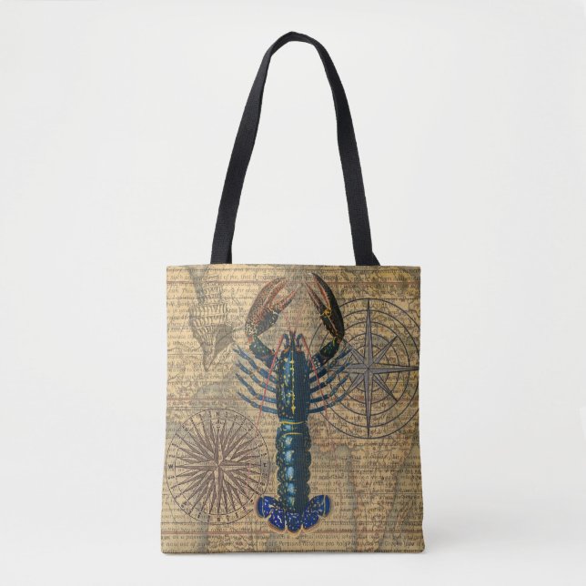 Bolso De Tela Marisco de langosta Maine Classic Ocean (Anverso)
