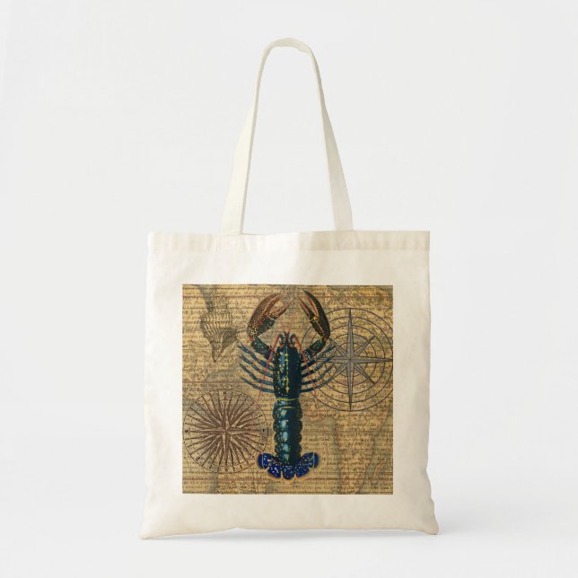 Bolso De Tela Marisco de langosta Maine Classic Ocean (Frente)