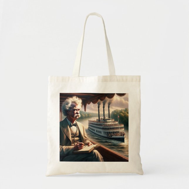 Bolso De Tela Mark Twain Famosa Cita De Viaje Tote Bag (Frente)