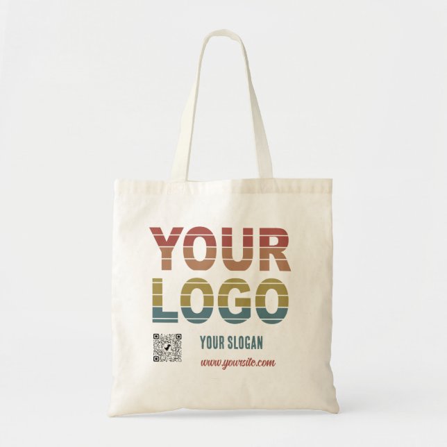 Bolso De Tela  Marketing Carryalls Featuring Your Branding & QR (Frente)