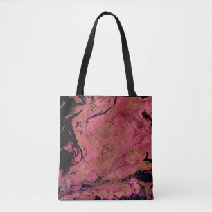 Bolso De Tela Mármol, acuarela