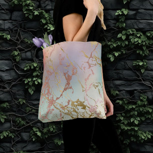 Bolso De Tela Mármol beige elegante Mint Sage Green Rosa Gold