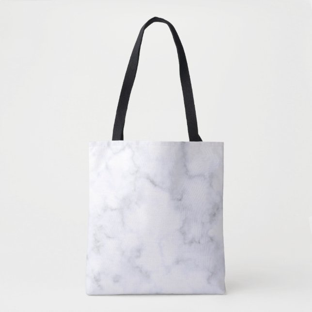 Bolso De Tela Mármol blanco (Anverso)