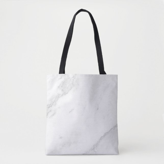 Bolso De Tela Mármol Blanco (Anverso)